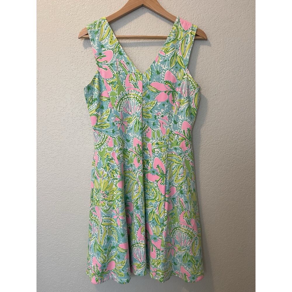 Lilly Pulitzer Dahlia Fit & Flare Coconut Jungle Size M Sleeveless - Picture 3 of 7